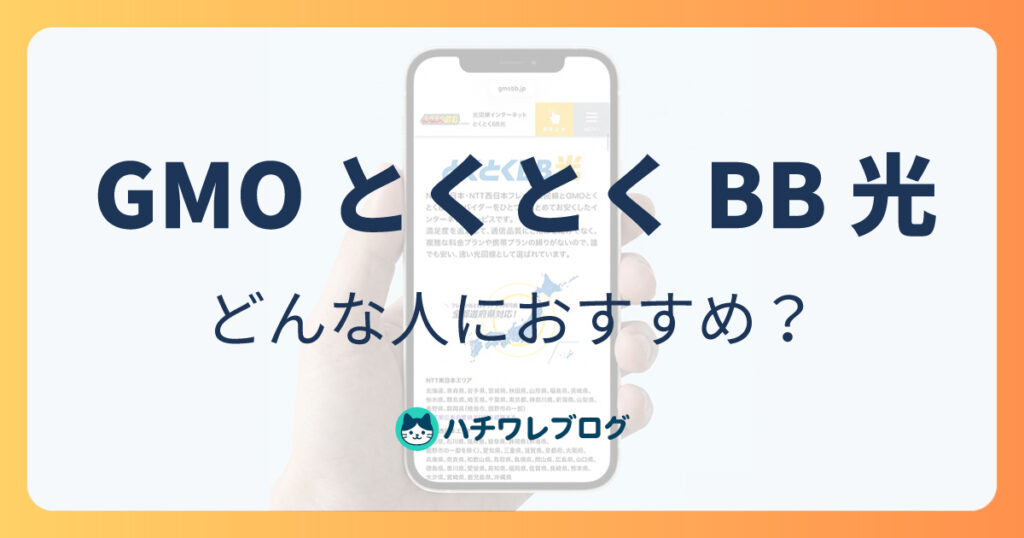 GMOとくとくBB光　どんな人におすすめ？