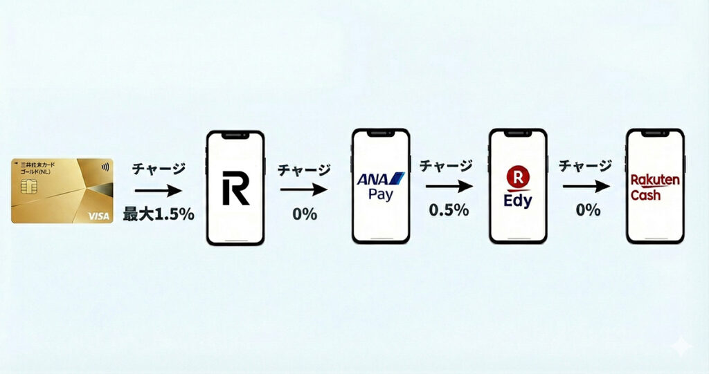チャージルートの図解