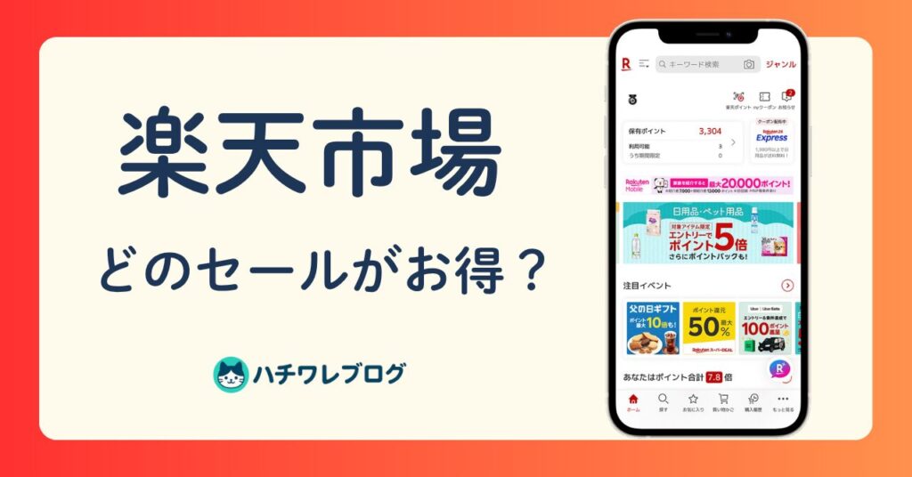 楽天市場　どのセールがお得？