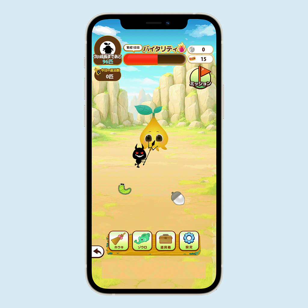 ウッディのゲーム画面